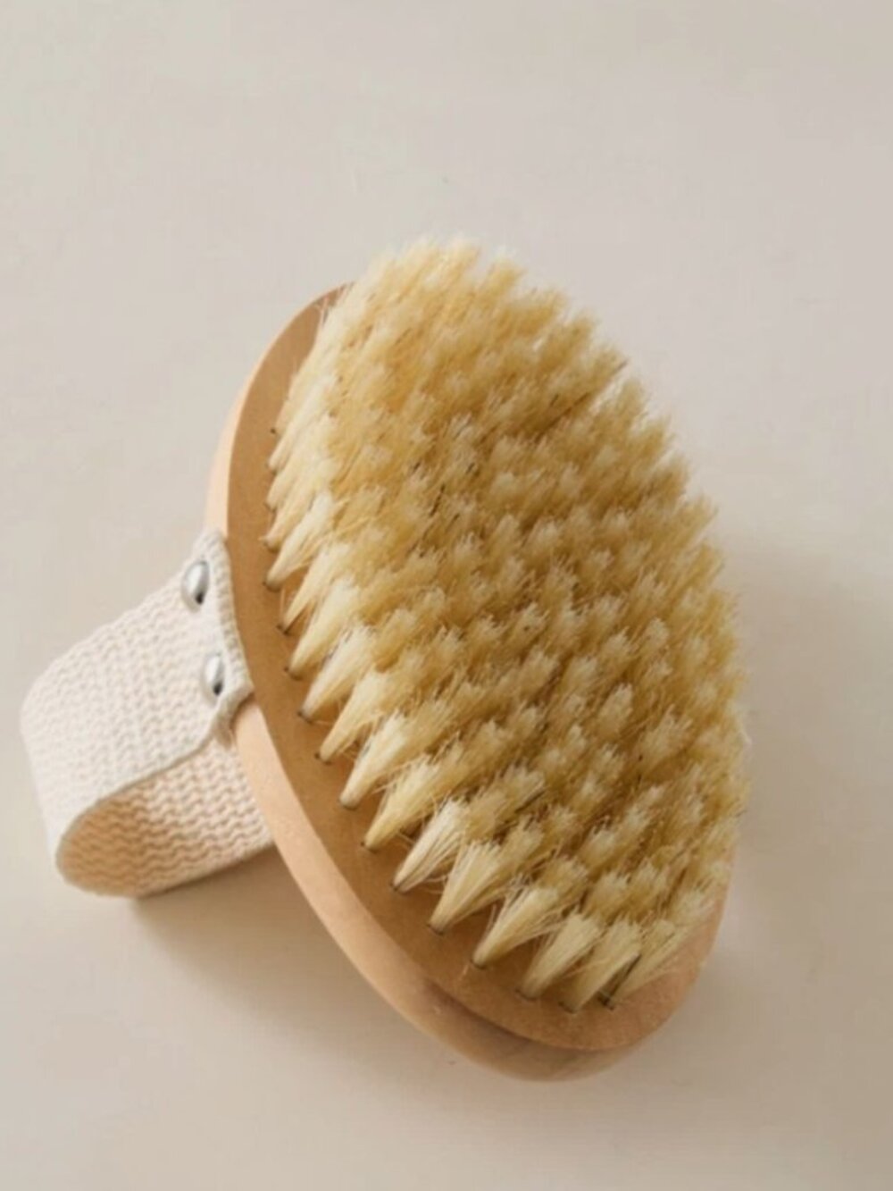 New Boar Bristles & Wood Body Brush